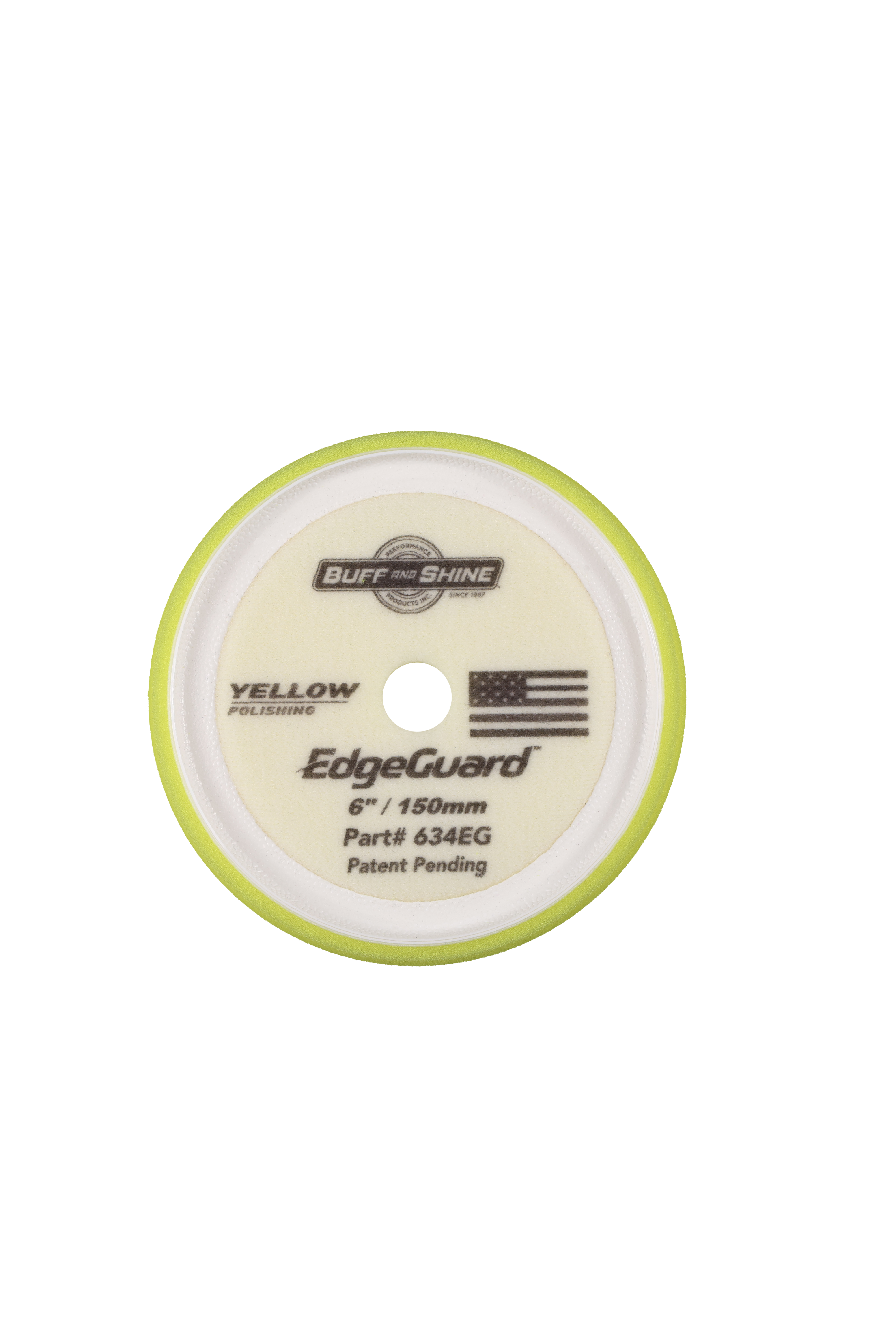 Edgeguard 6" yellow foam pad, polishing