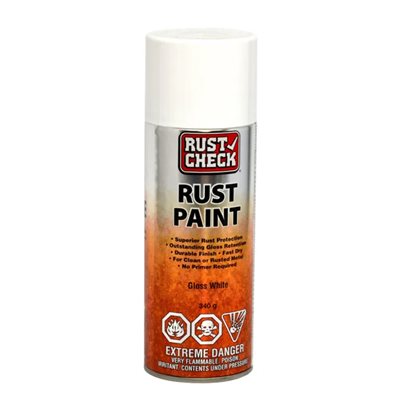 21423 RUST CHECK RUST PAINT WHITE AEROSOL 340g / 12 oz 21423 RUST CHECK RUST PAINT WHITE AEROSOL 340g / 12 oz