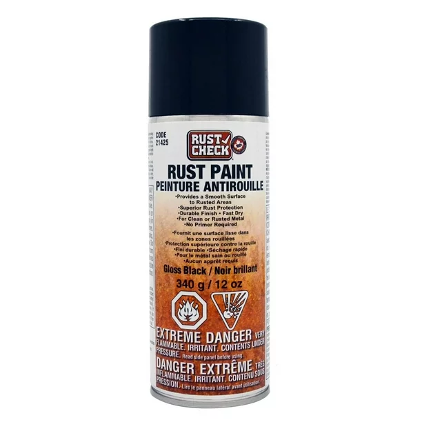 21425 RUST CHECK RUST PAINT BLACK AEROSOL 340g / 12 oz